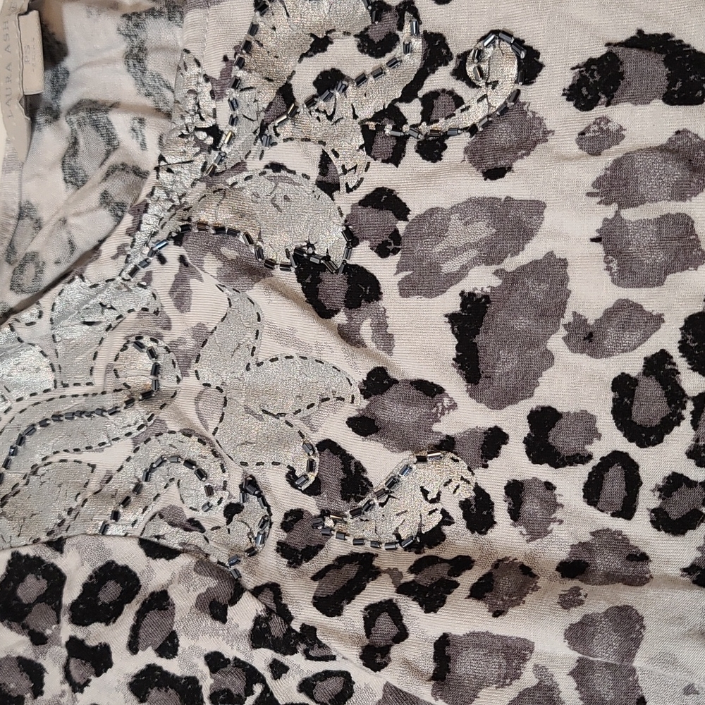 Laura Ashley leopard print blouse women's PS - Picture 2 of 5